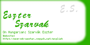 eszter szarvak business card